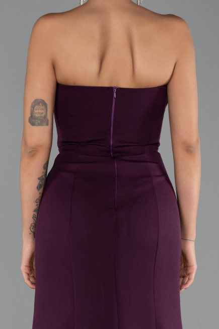 Long Plum Mermaid Prom Dress ABU6526