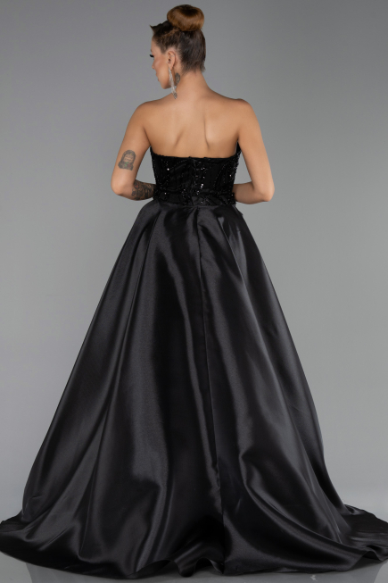 Long Black Beaded Evening Dress ABU5511