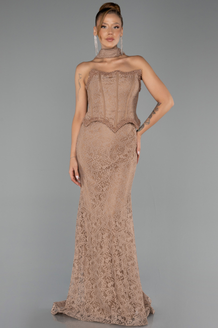 Long Copper Dantelle Evening Dress ABU6487