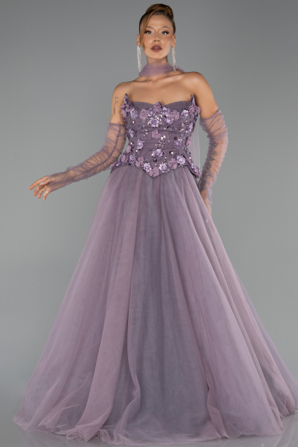 Long Lavender Evening Dress ABU6523