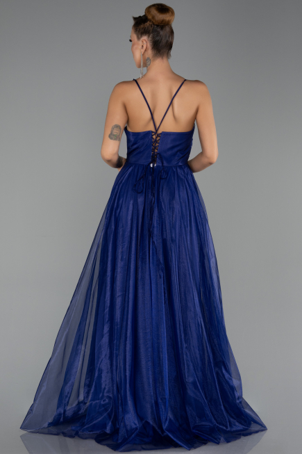 Long Navy Blue Prom Gown ABU6123