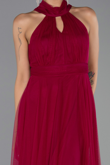 Long Plum Prom Gown ABU3252