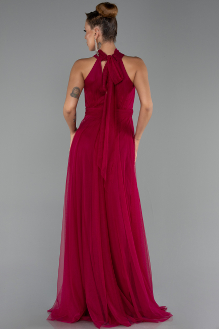 Long Plum Prom Gown ABU3252
