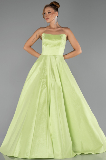 Long Pistachio Green Evening Dress ABU6502