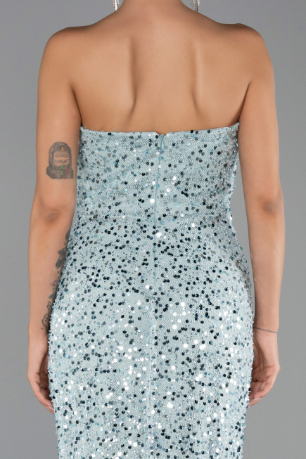 Long Mint Scaly Evening Dress ABU6503
