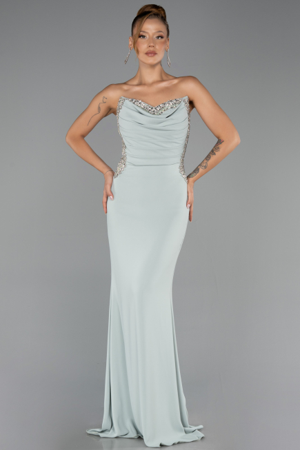 Long Mint Mermaid Prom Dress ABU6505