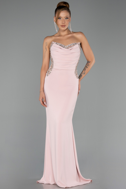 Long Powder Color Mermaid Prom Dress ABU6505