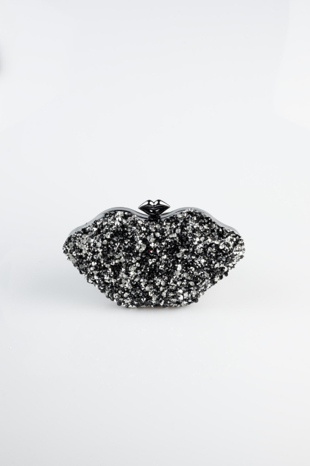 Black-Silver Evening Bag SH831