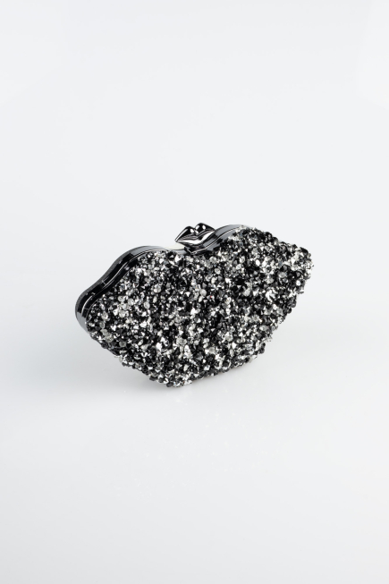 Black-Silver Evening Bag SH831