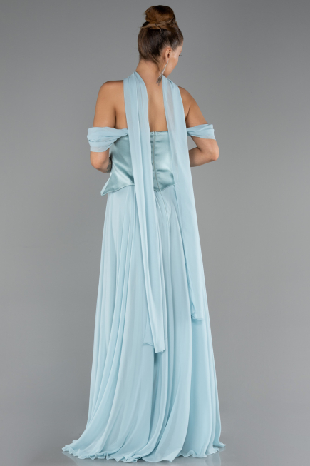 Long Mint Chiffon Evening Dress ABU5327