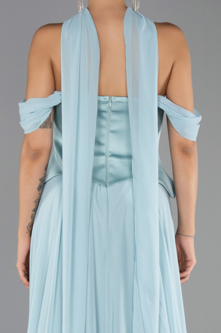 Long Mint Chiffon Evening Dress ABU5327