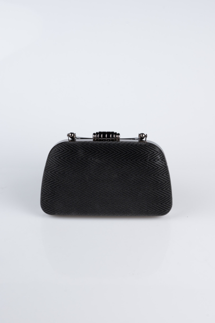 Black Patterned Night Bag SH839