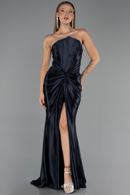 Long Navy Blue Evening Dress ABU6548
