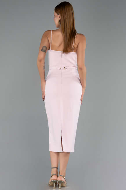 Midi Powder Color Cocktail Dress ABK2687