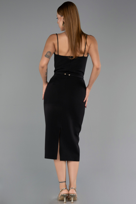 Midi Black Cocktail Dress ABK2687