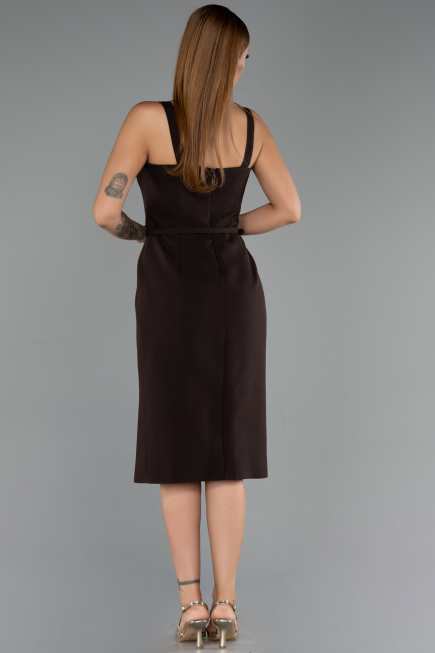 Midi Brown Cocktail Dress ABK2688