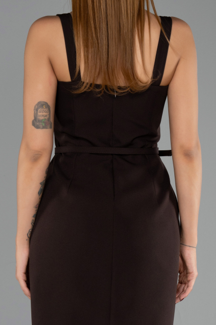 Midi Brown Cocktail Dress ABK2688