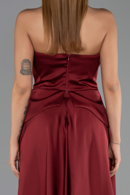 Long Burgundy Dantelle Evening Dress ABU5615