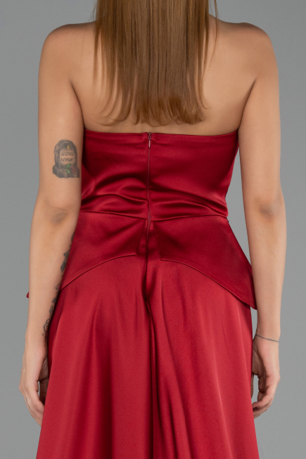 Long Red Dantelle Evening Dress ABU5615