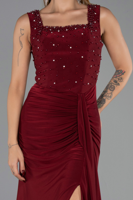 Long Burgundy Evening Dress ABU6552