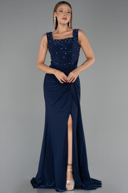 Long Navy Blue Evening Dress ABU6552