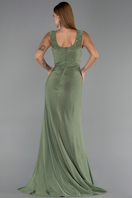 Long Oil Green Evening Dress ABU6552