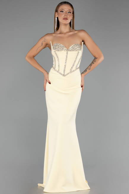 Long Yellow Evening Dress ABU6327