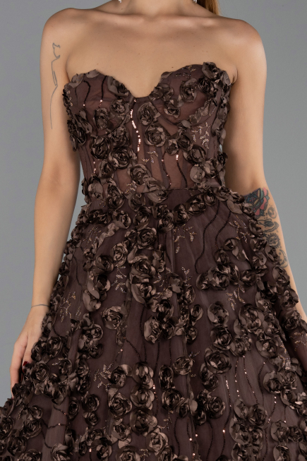 Long Brown Evening Dress ABU6408