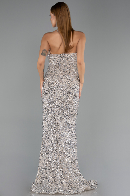 Long Beige Evening Dress ABU6439