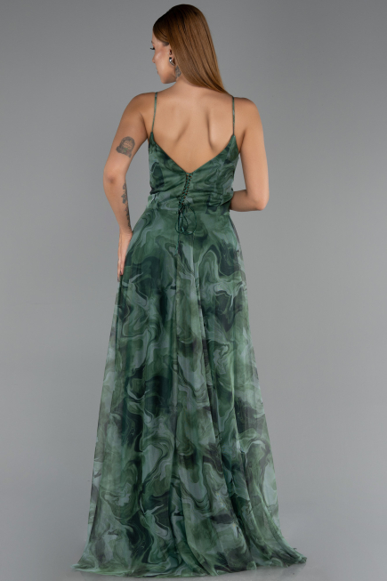 Long Green Plus Size Prom Dress ABU6558