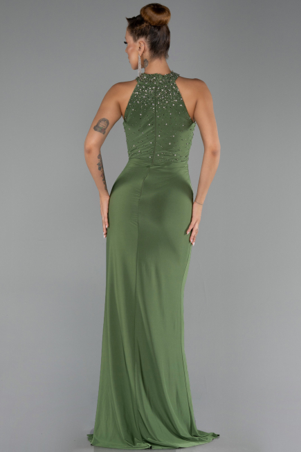 Long Oil Green Evening Dress ABU5422