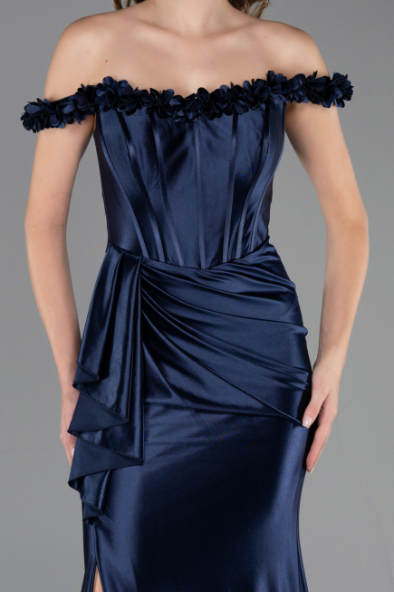 Long Navy Blue Evening Dress ABU6565