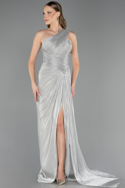 Long Turquoise Chiffon Prom Gown ABU6511