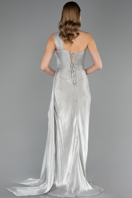 Long Turquoise Chiffon Prom Gown ABU6511