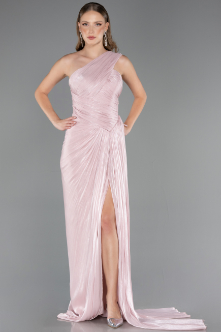 Long Powder Color Chiffon Prom Gown ABU6511