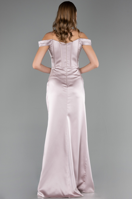 Long Mink Satin Plus Size Evening Gown ABU6577