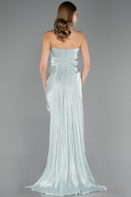 Long Mint Chiffon Plus Size Evening Dress ABU6582