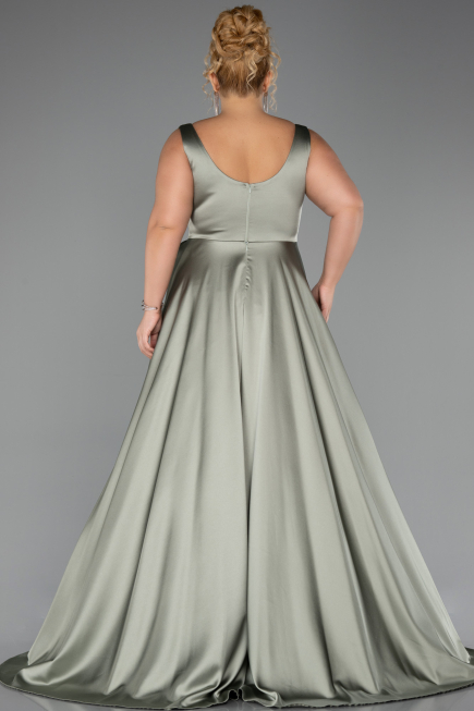 Long Satin Formal Plus Size Dress ABU6576