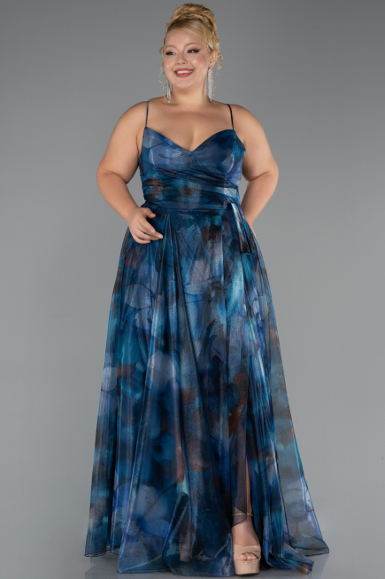 Long Oil Green Plus Size Prom Dress ABU6586