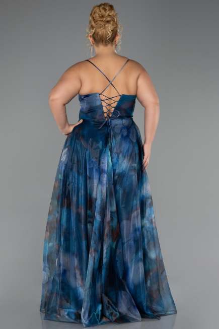 Long Oil Green Plus Size Prom Dress ABU6586