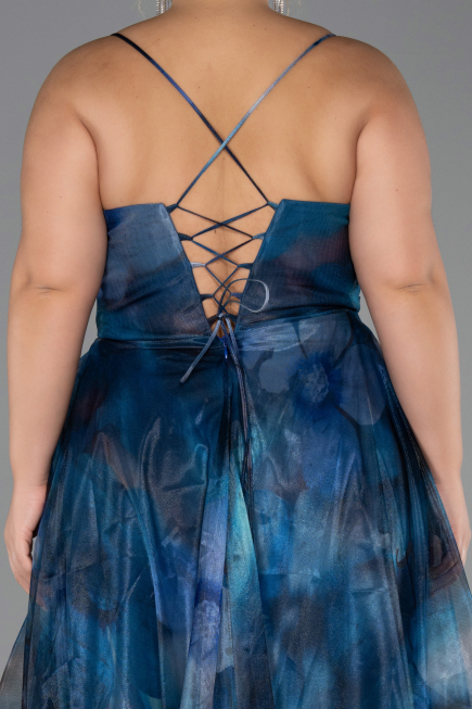Long Oil Green Plus Size Prom Dress ABU6586