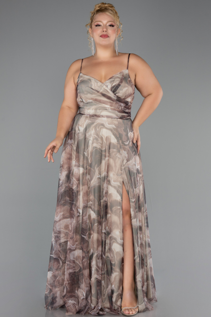 Long Mink Plus Size Prom Dress ABU6558