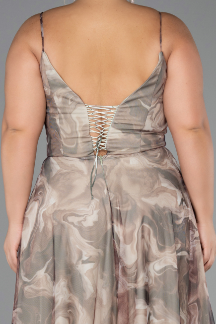 Long Mink Plus Size Prom Dress ABU6558