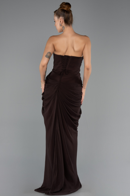 Long Brown Chiffon Evening Dress ABU6589