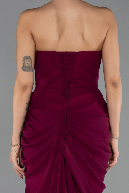 Long Plum Chiffon Evening Dress ABU6589