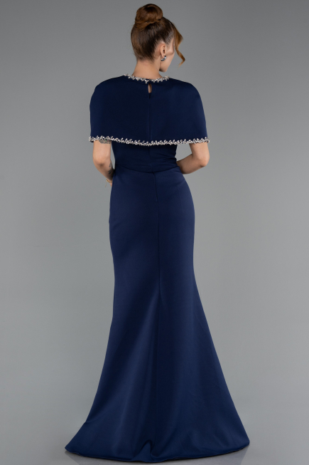 Long Navy Blue Mermaid Evening Gown ABU6591
