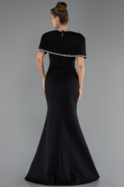 Long Black Mermaid Evening Gown ABU6591