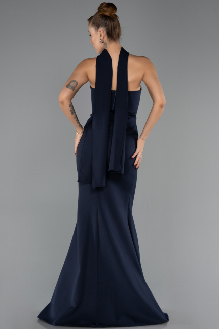 Long Navy Blue Mermaid Evening Gown ABU6575