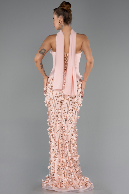 Long Salmon Evening Dress ABU6592