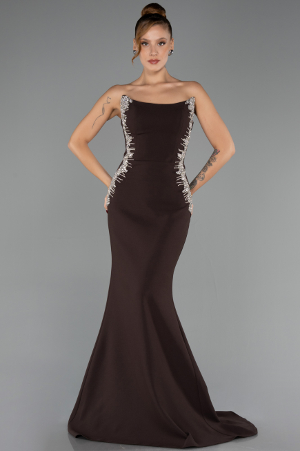Long Brown Evening Dress ABU6374